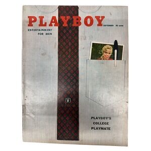 Playboy Magazine September 1958 Centerfold Intact Solid Condition VG